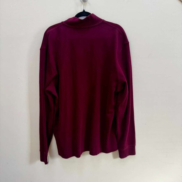 Polo Ralph Lauren Men's Estate Rib Cotton Quarter-Zip Pullover Sweater Maroon L - Picture 5 of 6